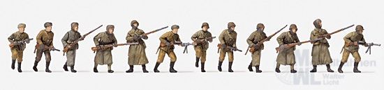Preiser 72540 - Angreifende Infanterie. Winte 1:72