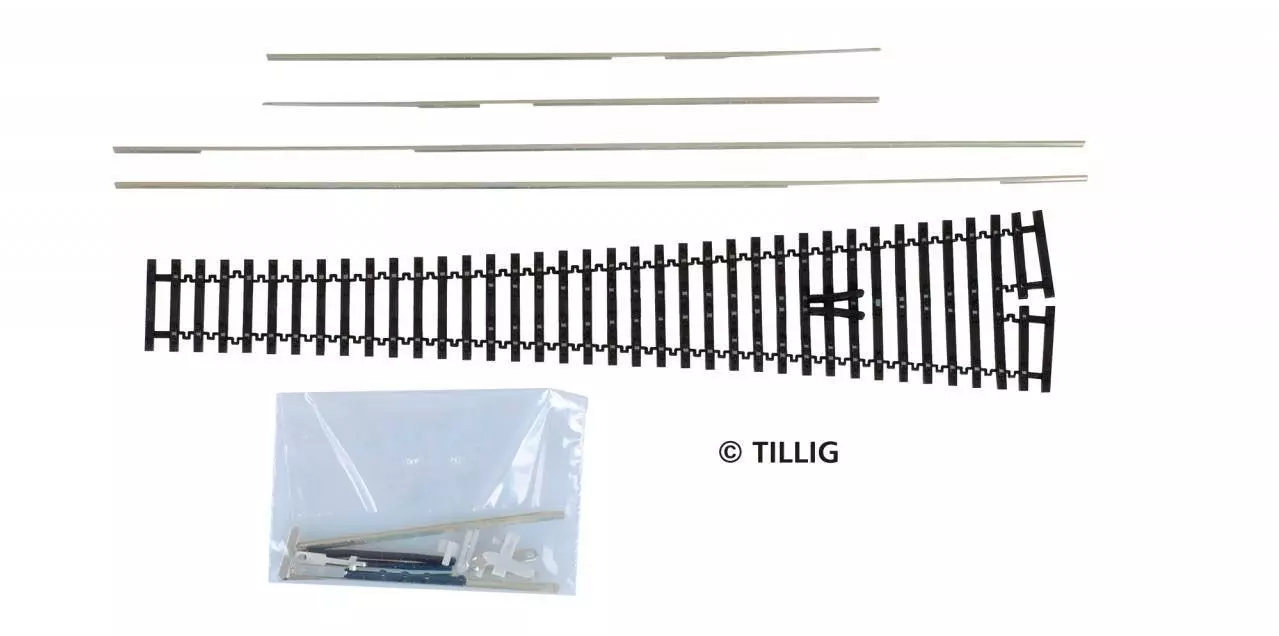Tillig 83421 - Bogenweiche Flexsteg 12° BAUSATZ TT 1:120