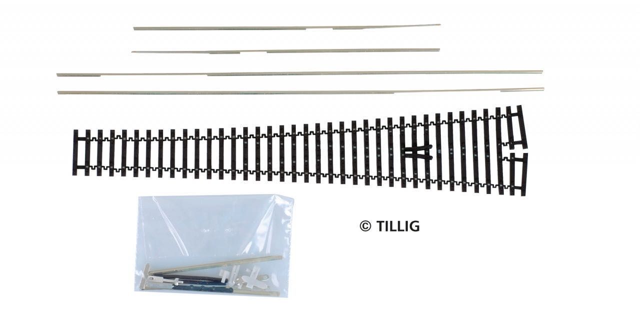 Tillig 83421 - Bogenweiche Flexsteg 12° BAUSATZ TT 1:120