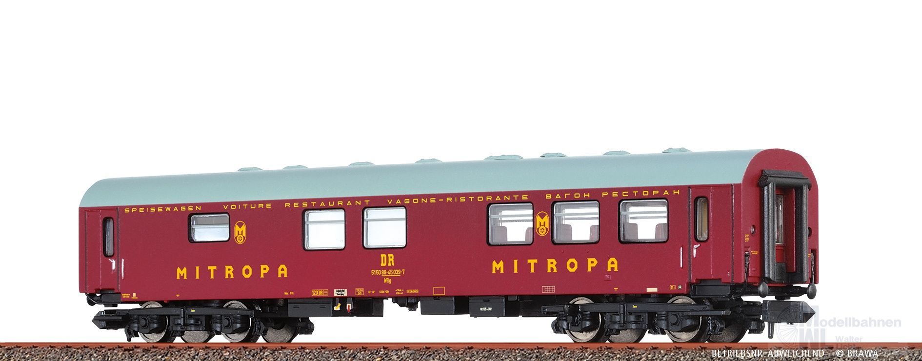 Brawa 65090 - Speisewagen WRge DR Ep.IV N 1:160