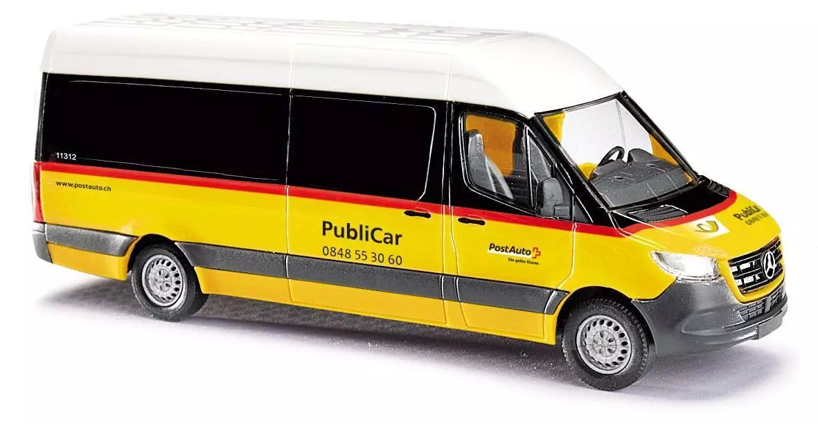 Busch 52613 - Mercedes-Benz Sprinter Postbus Schweiz H0 1:87