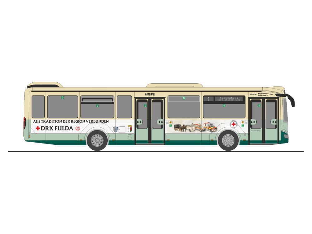Rietze 75429 - MAN Lion´s City 12´18 RhönEnergie - DRK Fulda H0 1:87