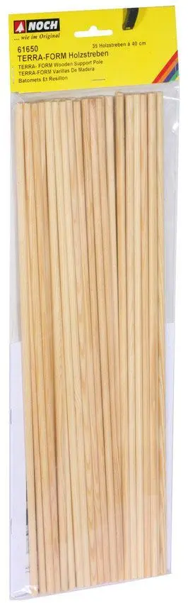 Noch 61650 - Holzstreben 40 cm lang, 35 Stück G/1/0/H0/H0m/H0e/TT/N/Z