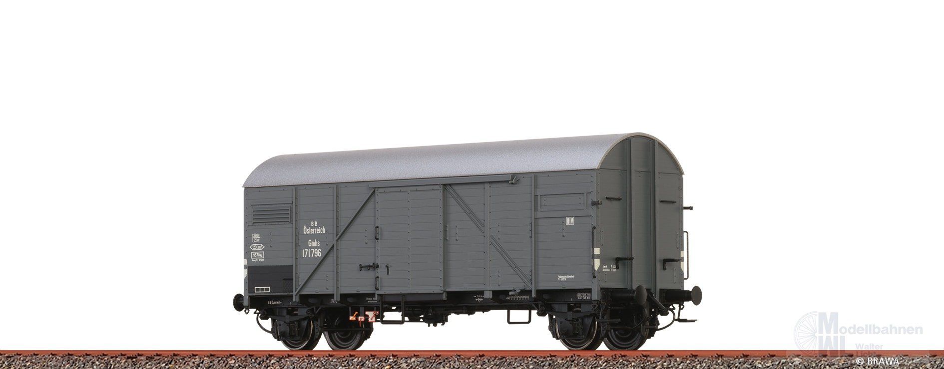 Brawa 50735 - Güterwagen ged. BBÖ Ep.III Gmhs H0/GL