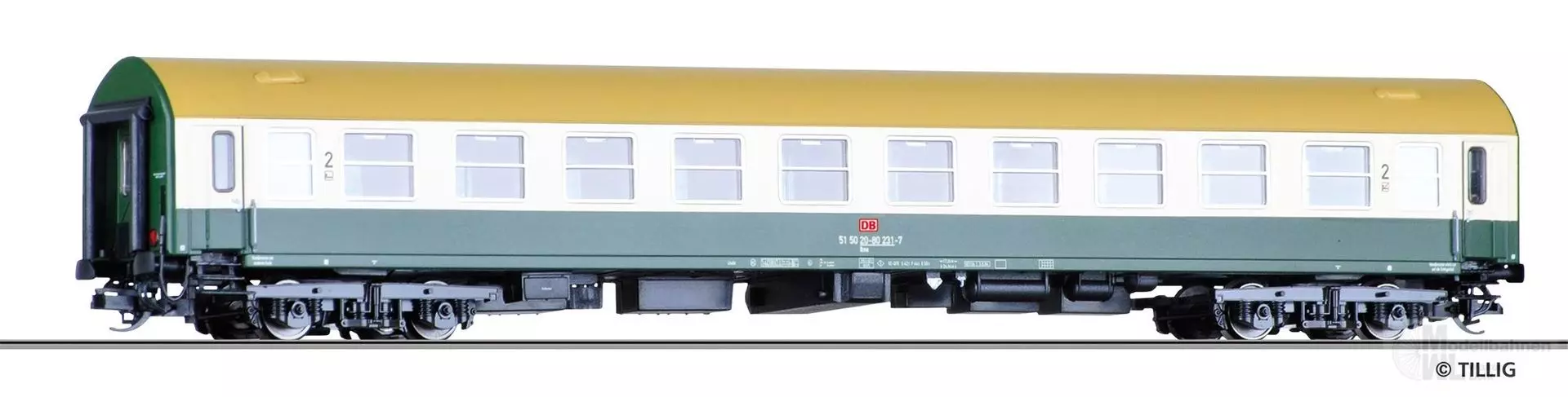Tillig 16422 - Personenwagen DB Ep.V 2 Kl. B 518 Typ Y/B 70 TT 1:120