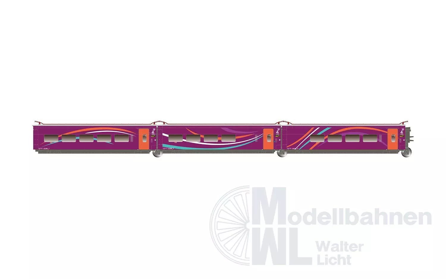 Electrotren 3002 - Ergänzungswagen Set AVLO RENFE Ep.VI 3.tlg. Set 2 H0/GL