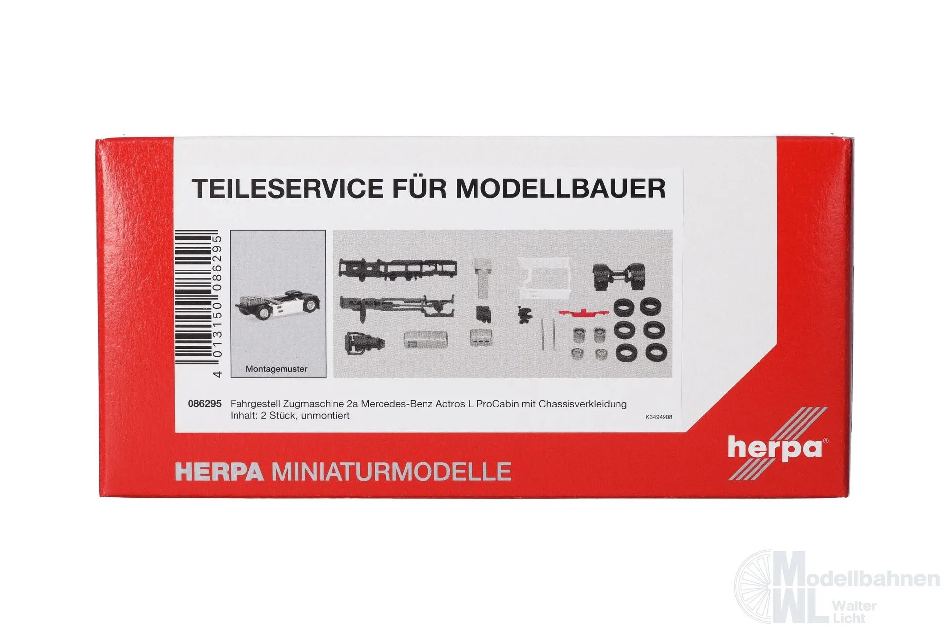 Herpa 086295 - Fahrgestell Zugmaschine 2a Mercedes-Benz Actros L ProCabin H0 1:87