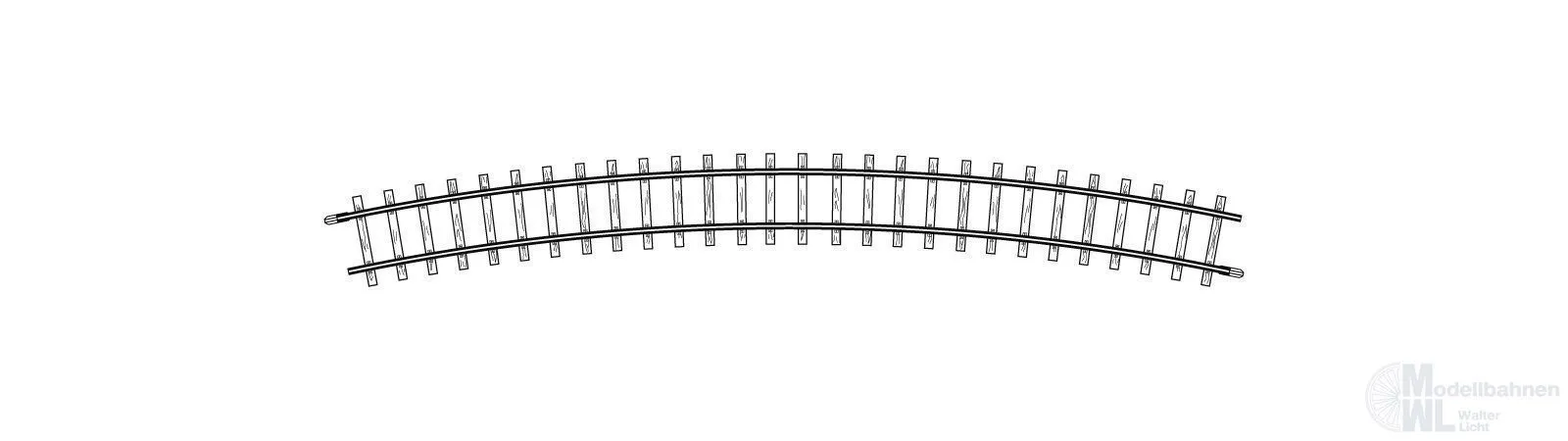 Bemo 4276000 - Gleis gebogen R 515 mm 24° H0m