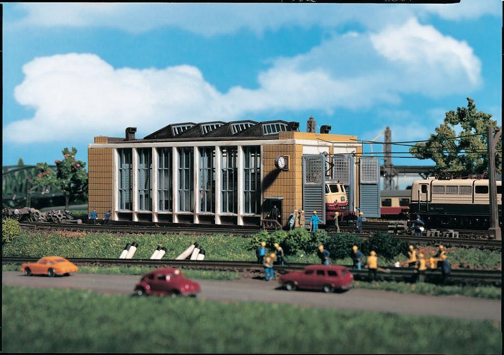 Vollmer 47605 - E-Lokschuppen mit Türschließvorrichtung N 1:160