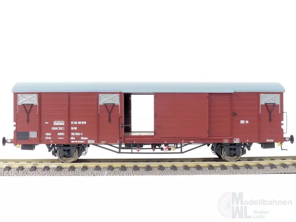 Exact Train 20705 - Güterwagen gedeckt DR Ep.IV Glmms Tür ohne Verstärkung H0/GL