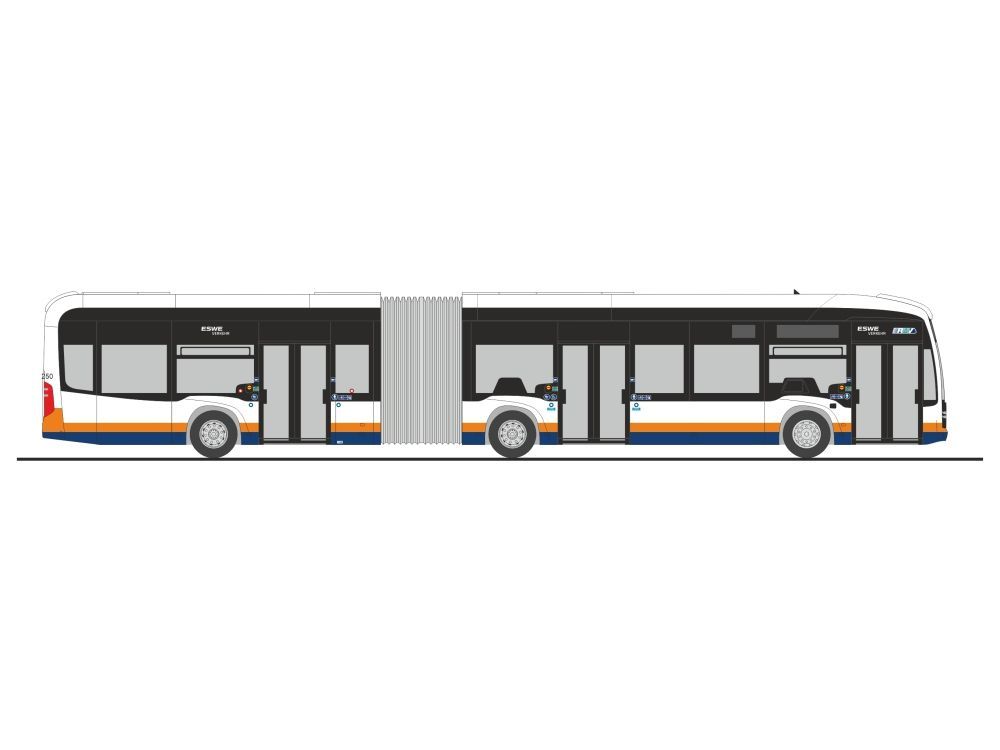 Rietze 77636 - Mercedes-Benz eCitaro G ESWE Wiesbaden H0 1:87 Rietze 77636 - Mercedes-Benz eCitaro G ESWE Wiesbaden H0 1:87