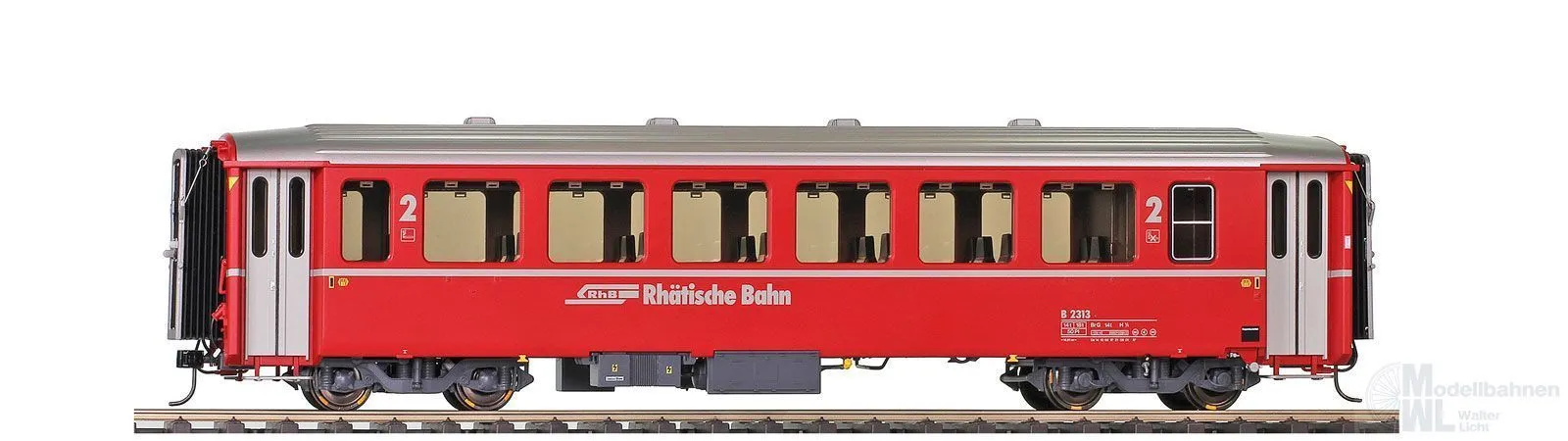 Bemo 9555143 - Einheitswagen EW I RhB Ep.IV/V B 2313 refit rot mit Logo 0m