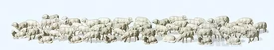 Preiser 79252 - Schafherde, 60 Stück N 1:160