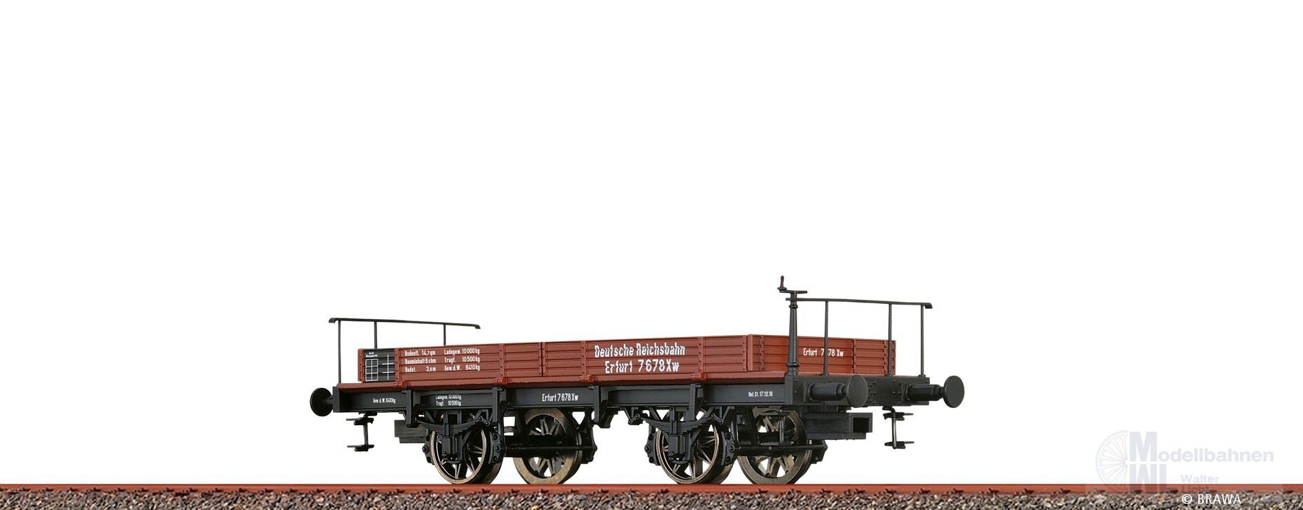 Brawa 47736 - Niederbordwagen DRG Ep.II Xw 7 678 H0/GL