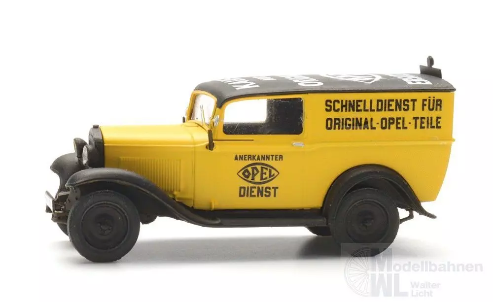 ARTITEC b.v. 387.651 - Opel 1.2l Kastenwagen Opel Originalteile Fertigmodell H0 1:87