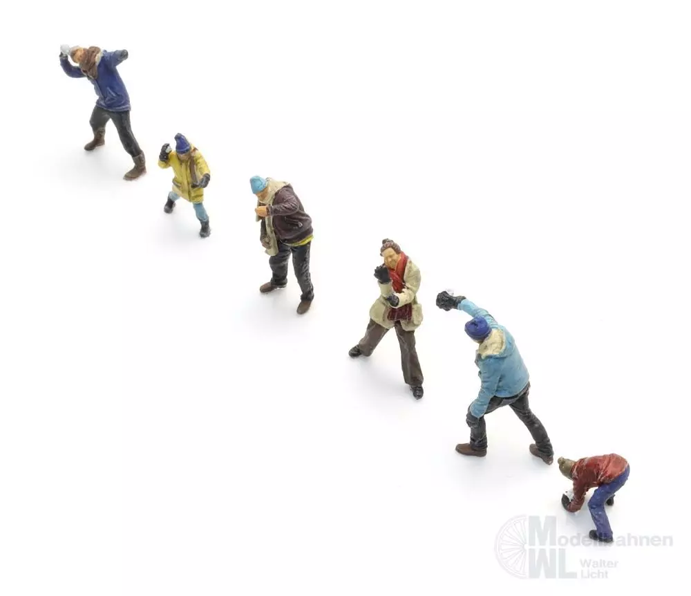 ARTITEC b.v. 5870148 - Schneeballschlacht 6 Figuren H0 1:87