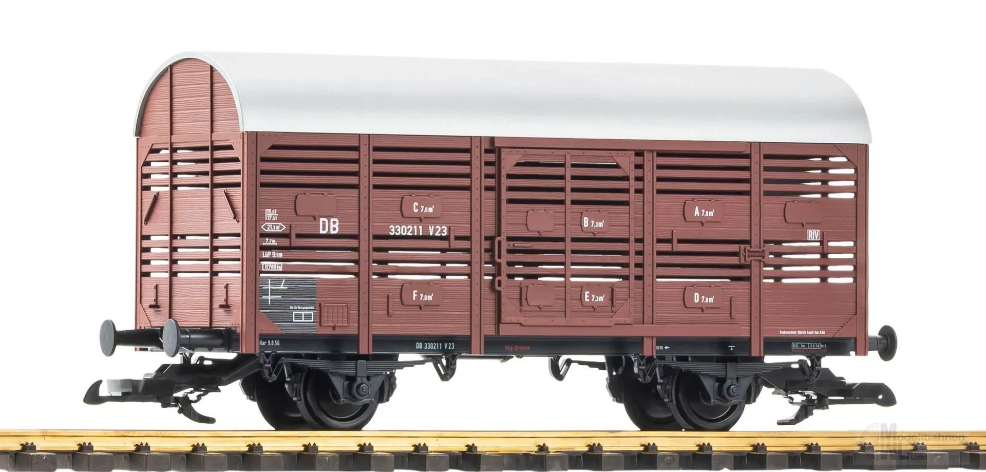Piko 37979 - Viehtransportwagen DB Ep.III Türen zum öffnen Spur G 1:22,5