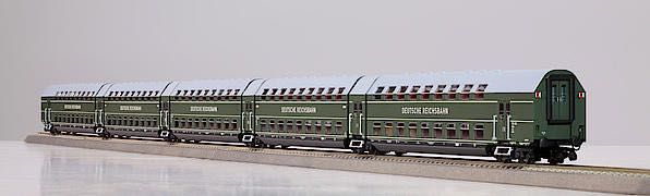 Kres 1957D - Doppelstockgliederzug DR Ep.III DBG 12 TT 1:120 Kres 1957D - Doppelstockgliederzug DR Ep.III DBG 12 TT 1:120