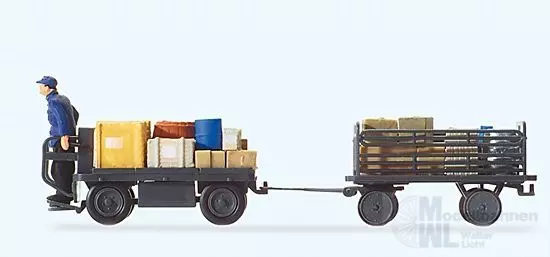 Preiser 10256 - Elektrokarre mit Fahrer Deutsche Bahn H0 1:87