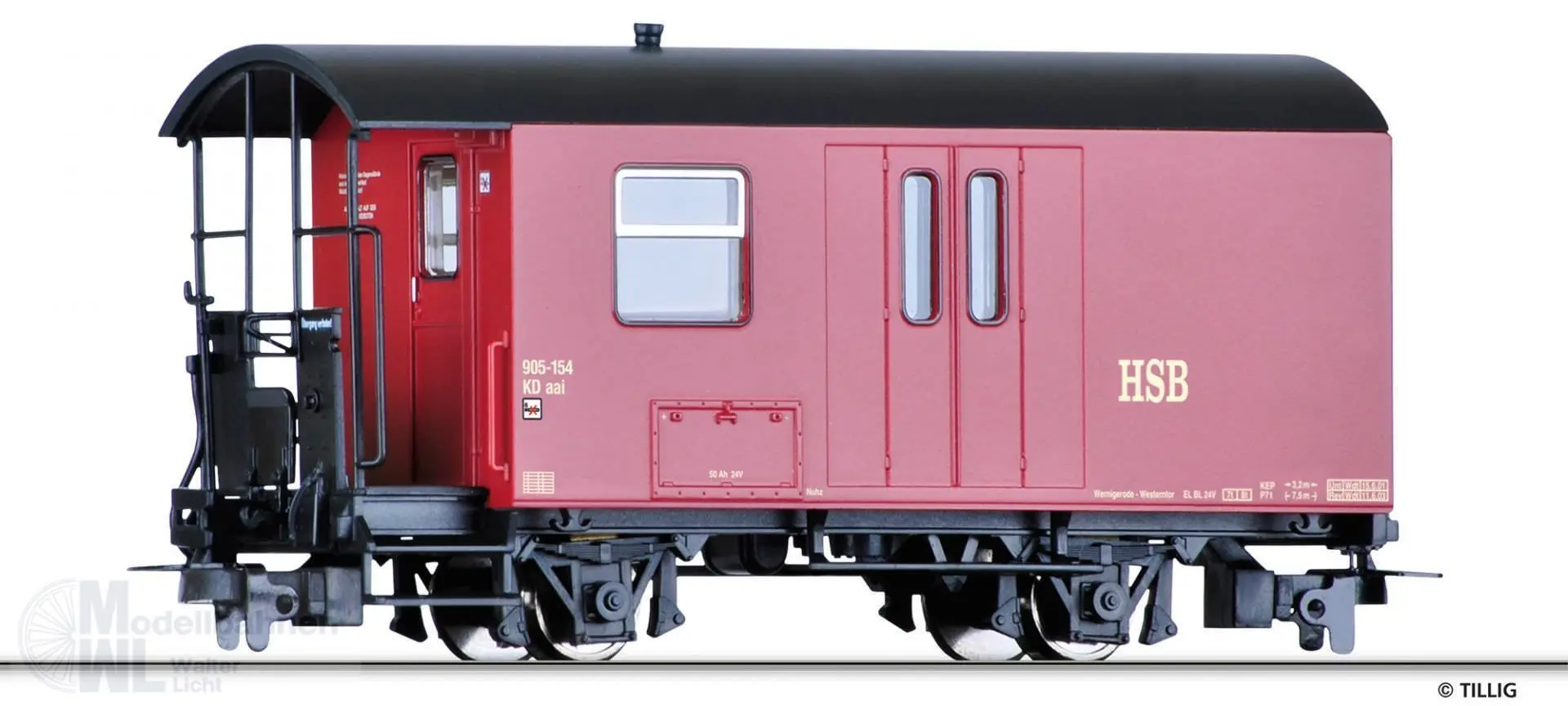 Tillig 03973 - Packwagen HSB Ep.V KDaai H0e
