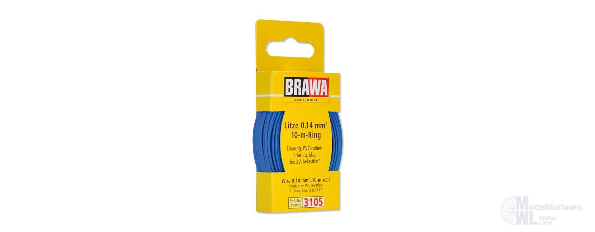 Brawa 3105 - Litze blau 10 Meter