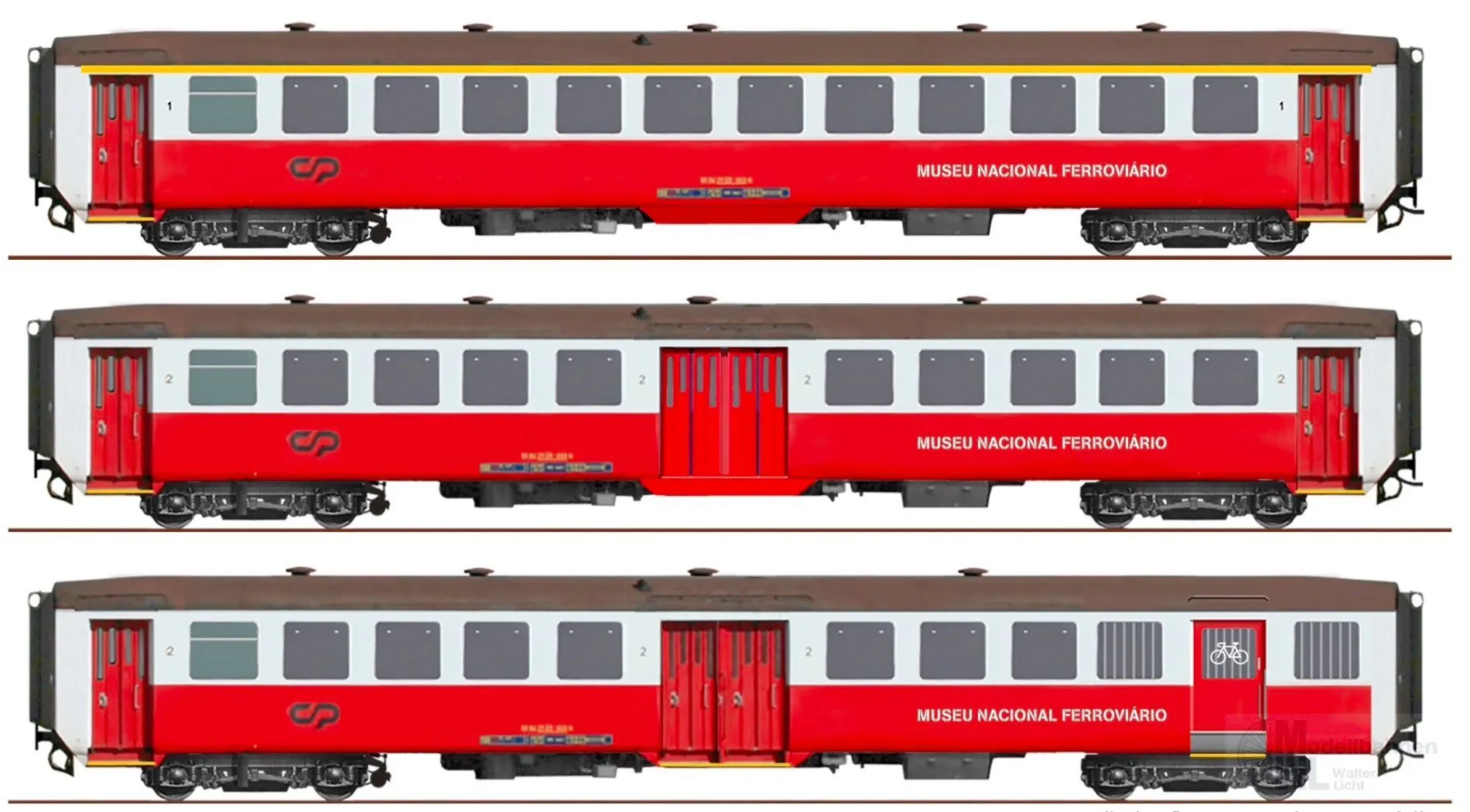 Sudexpress S1306 - Personenwagen Set CP Ep.VI 3.tlg. Schindler Coaches H0/GL