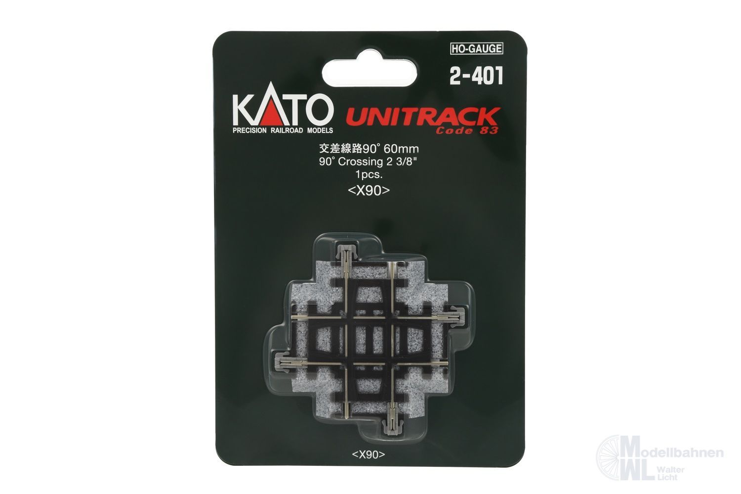 Kato 2-401 - Kreuzung 90° 60mm H0 1:87