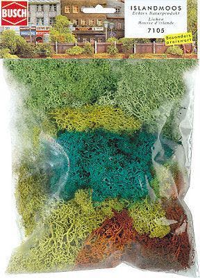 Busch 7105 - Islandmoos Großpackung 70g  H0 1:87 / TT 1:120 / N 1:160 / Z 1:220