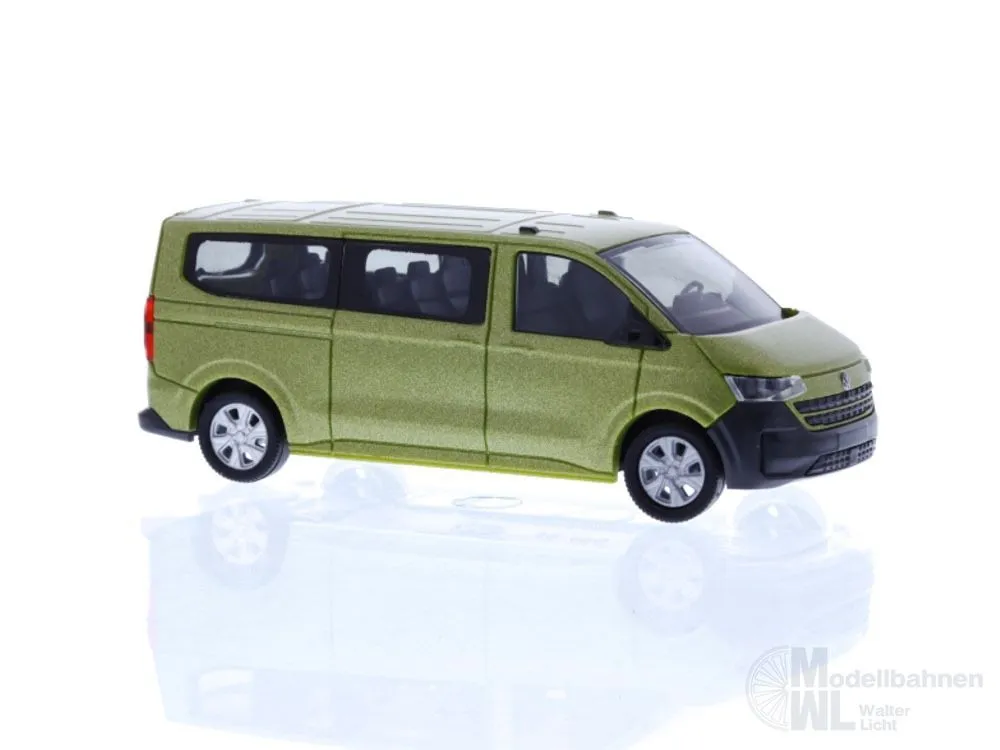 Rietze 11733 - Volkswagen e-Transporter T7 Bus LR FD warm green metallic H0 1:87