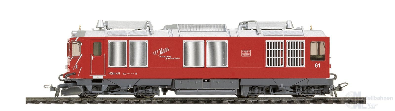 Bemo 1367251 - Zweikraftlok HGm 4/4 61 MGB Ep.VI rot H0m Digital