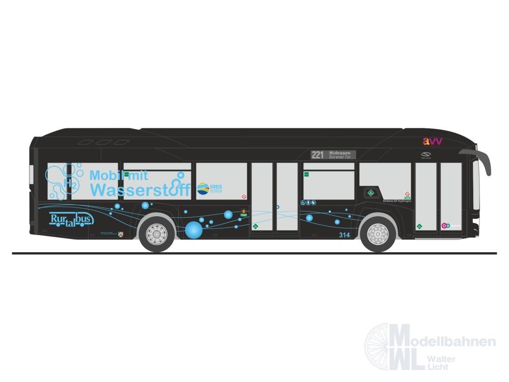 Rietze 77020 - Solaris Urbino 12´19 Hydrogen Rurtalbus H0 1:87
