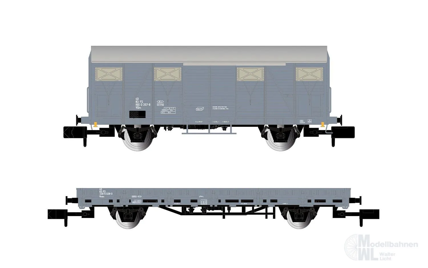 Arnold 6716 - Güterwagen Set FS Ep.V 2.tlg. Dienstwagen N 1:160