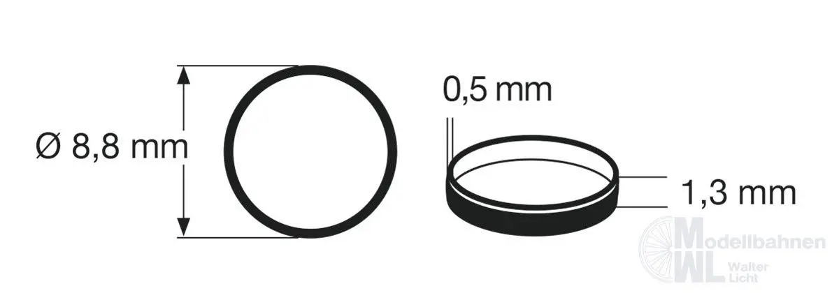Fleischmann 948006 - Haftringsatz 10 Stück Spur N