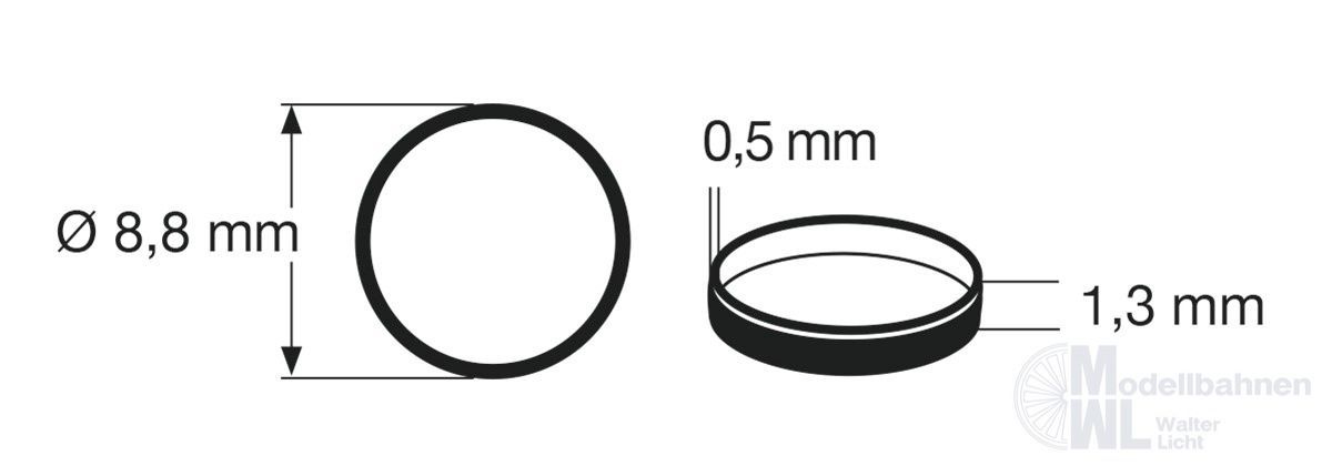 Fleischmann 948006 - Haftringsatz 10 Stück Spur N