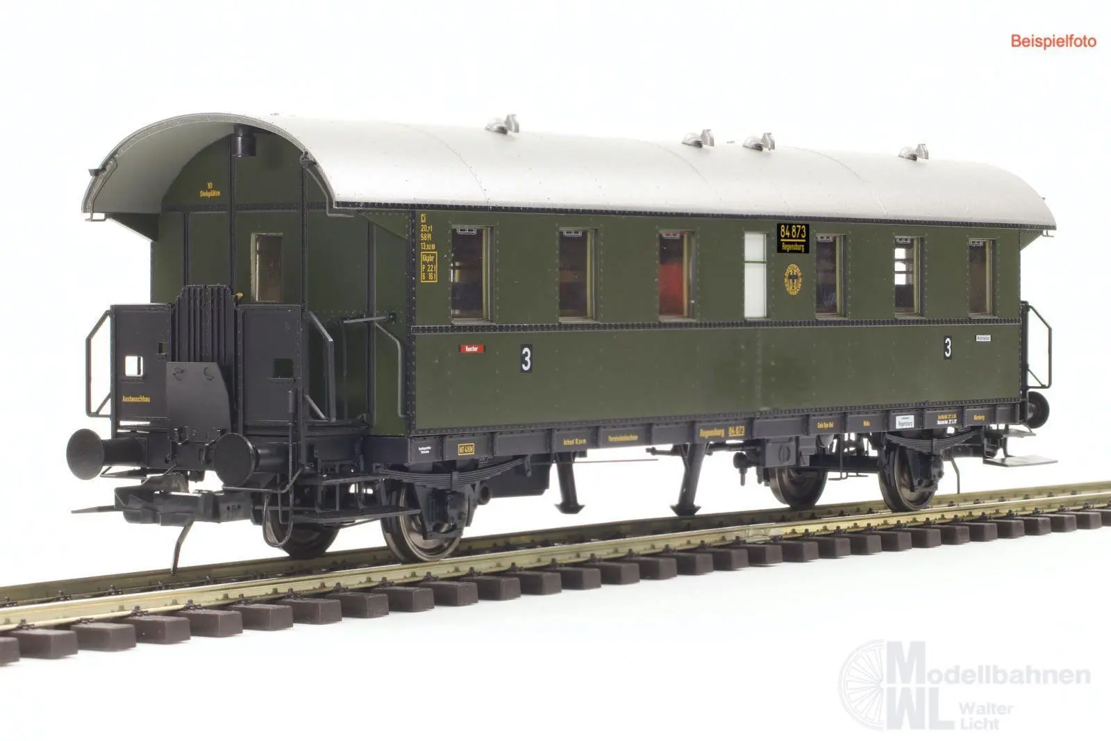 Lenz 41122-04 - Donnerbüchse DRG Ep.II Ci-28 3.Kl. RAL6008 Spur 0