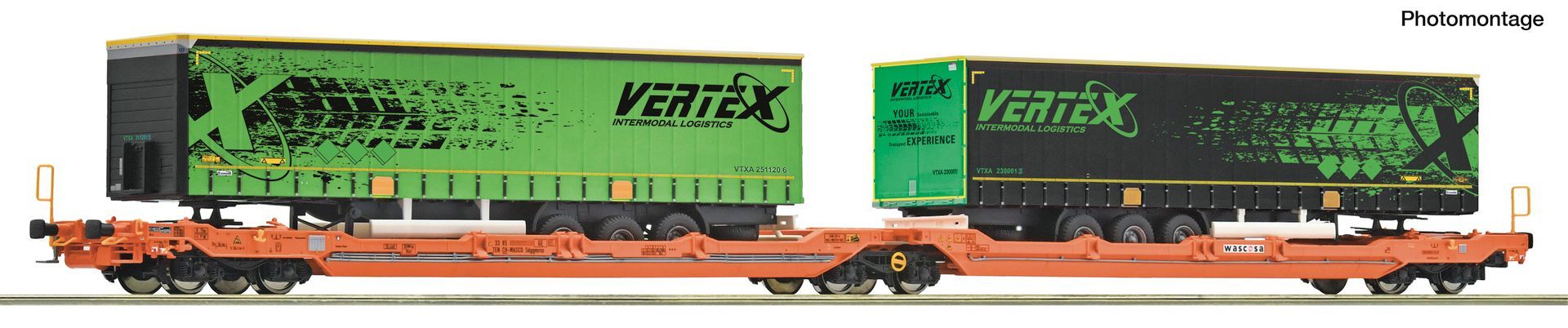 Roco 6600487 - Doppel-Taschenwagen T3000 Wascosa + Vertex