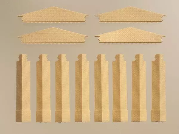 Auhagen 80413 - Giebel klein gelb H0 1:87