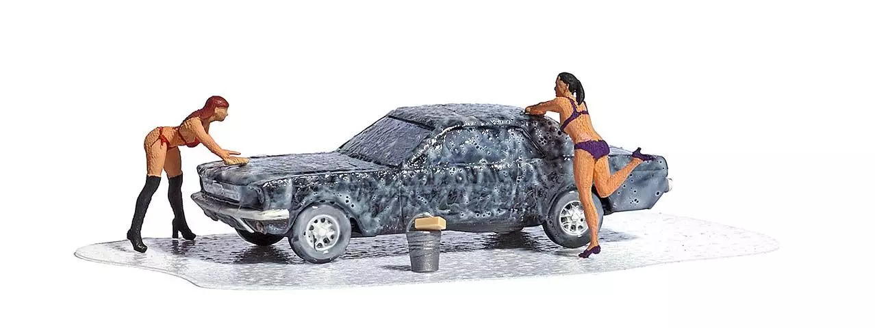 Busch 7824 - A-Set: Car-Wash H0 1:87