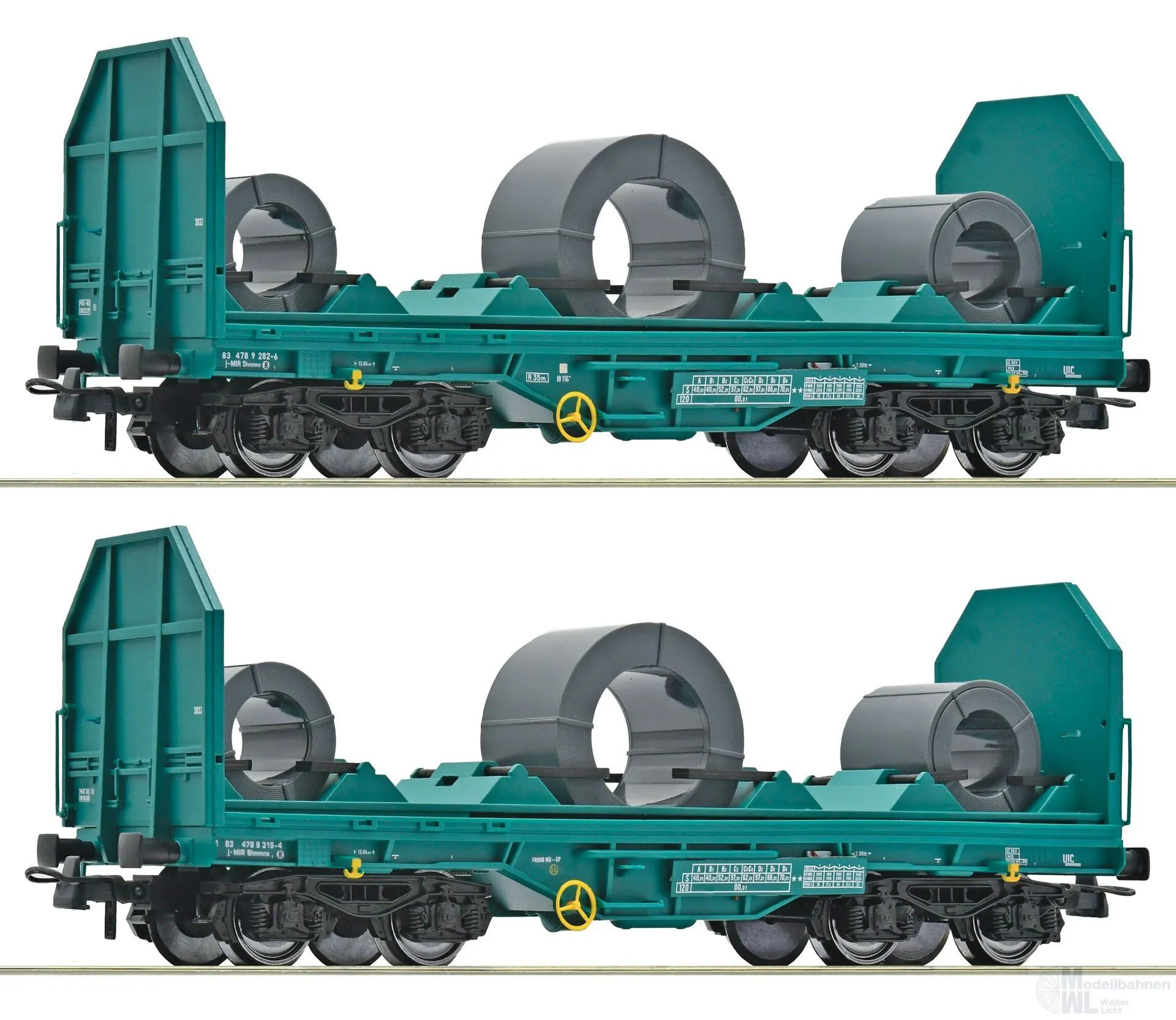 Roco 6600181 - Coiltransportwagen Set FS Ep.V/VI 2.tlg. H0/GL