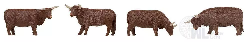 Faller 151958 - Hochlandrinder, braun H0 1:87