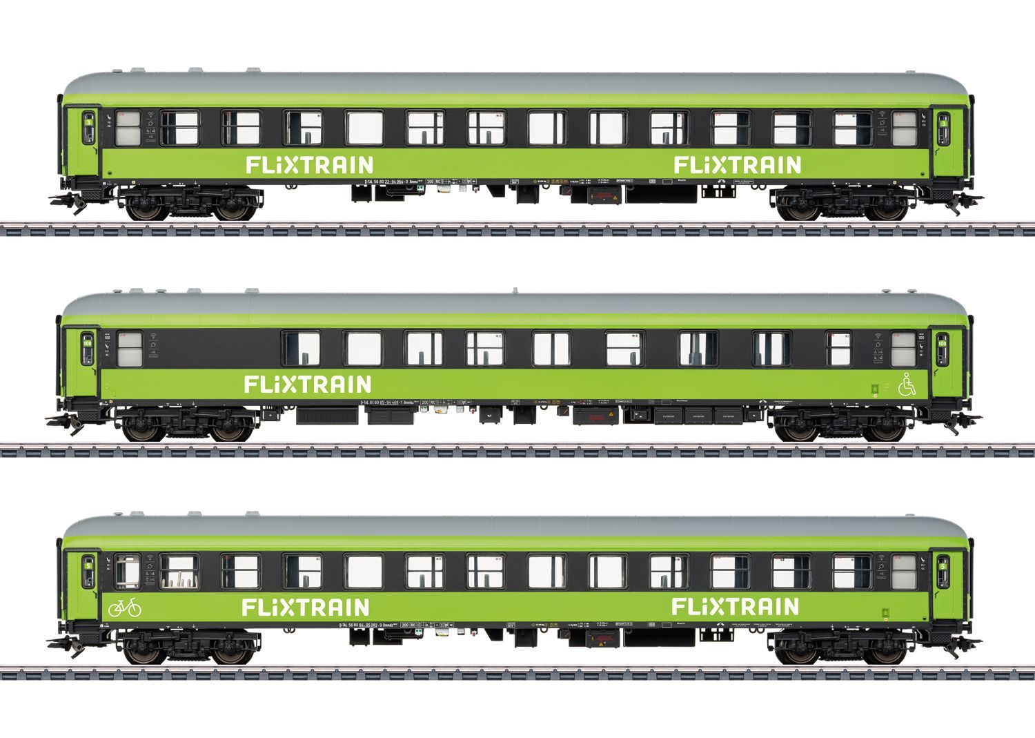 Märklin 42957 - MHI Wagen-Set 1 Flixtrain Ep.VI 3.tlg. H0/WS
