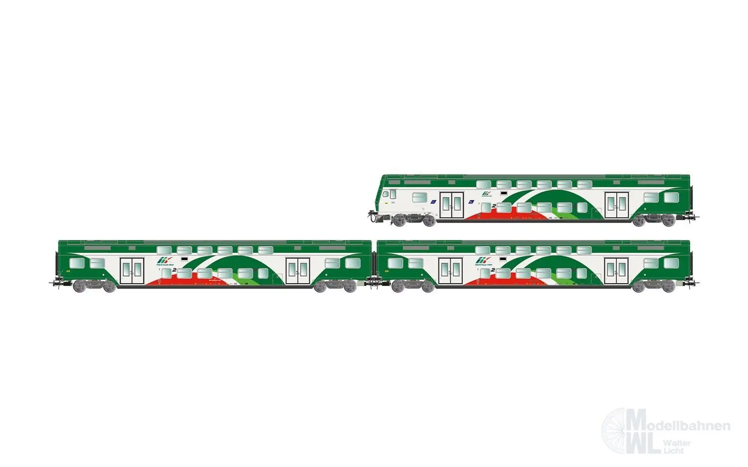 Lima 5061 - Doppelstockwagen Set Treniatlia Ep.VI 3.tlg. H0/GL