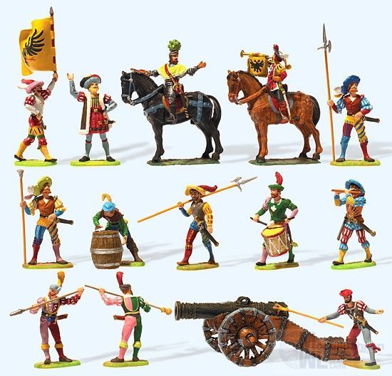 Preiser 49300 - Landsknechte Reiter Feldschlange 1:45 Preiser 49300 - Landsknechte Reiter Feldschlange 1:45