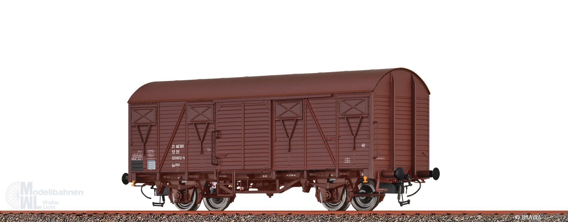 Brawa 50146 - Güterwagen ged. DR Ep.IV Gs1200 H0/GL