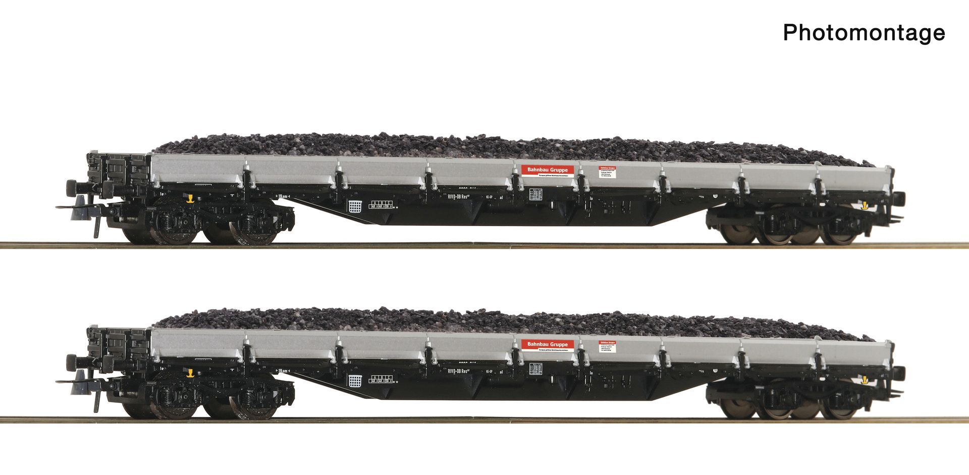 Roco 6600374 - 2er Set Rungenwagen DB Bahnbau