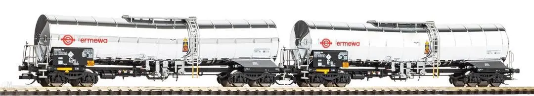 Piko 47683 - Chemiekesselwagen Set Ermewa Ep.VI 2.tlg. TT 1:120