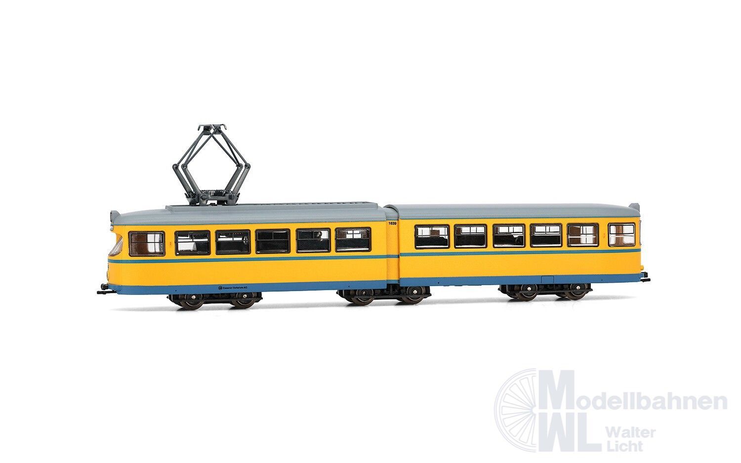 Arnold 2603 - Straßenbahn DUEWAG GT6 Ep.IV/V Essen gelb/blau N 1:160