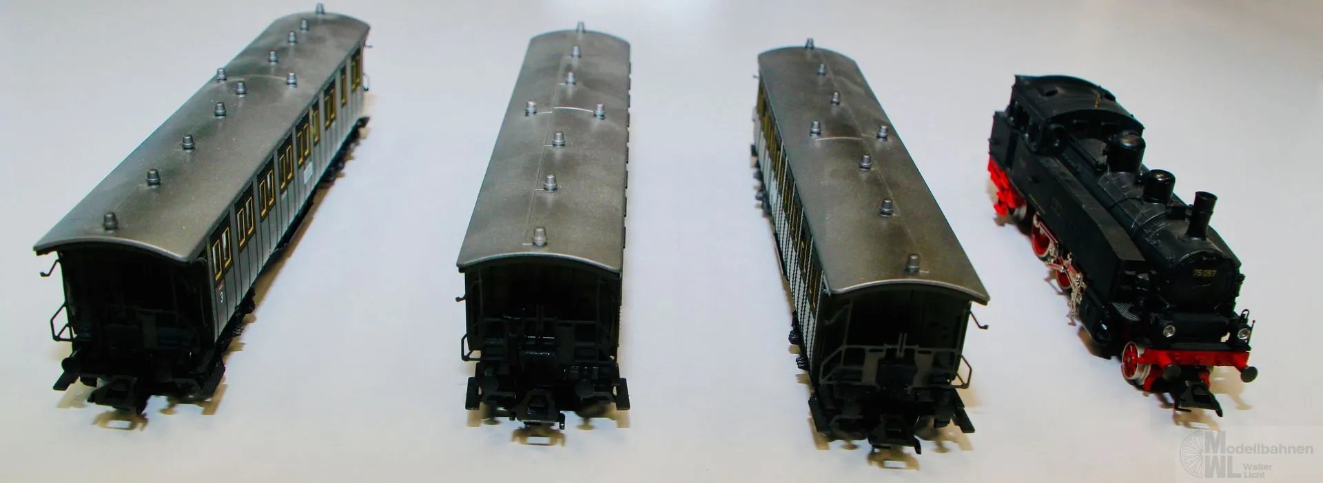 Märklin 2665 - MÄRKLIN - Personenzug DRG Ep.II Dampflok BR 75 057 und 3 Wagen H0/WS Digital