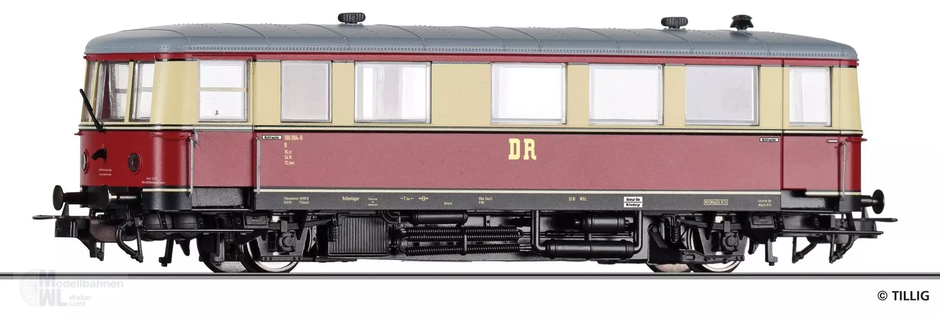 Tillig 73133 - Triebwagen BR 186 DR Ep.IV H0/GL