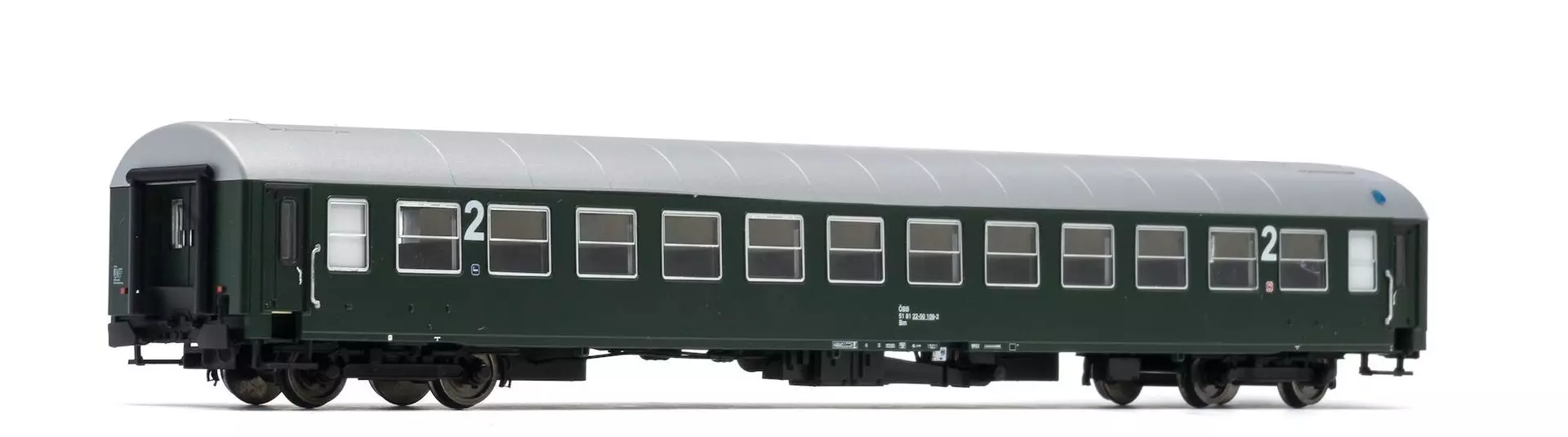 Jägerndorfer Modellbahn 60140 - Personenwagen Set ÖBB Ep.IV 2.KL. 2.tlg. UIC-X grün N 1:160